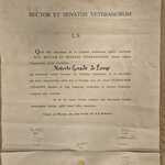 Antieke Latijnse inauguratie-oorkonde Utrechtsch Studenten Corps, 1926